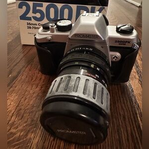 Promaster 2500PK Super 35mm Film Camera - Silver/Black